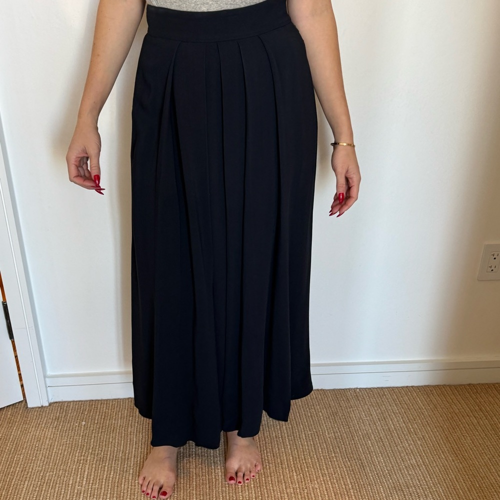 The Row Navy Palazzo Pant
